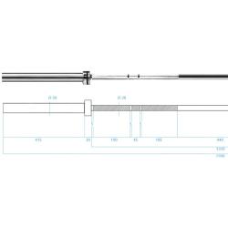 HMS PREMIUM Olympijská osa GO685 220 cm x 50 mm + rychlouzávěry ZG1000