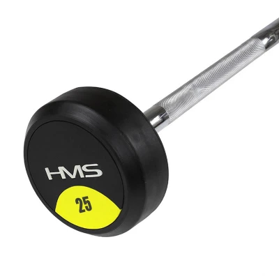 HMS PREMIUM GSG-25 stříbrno-černá 25 kg rovná obouruční činka