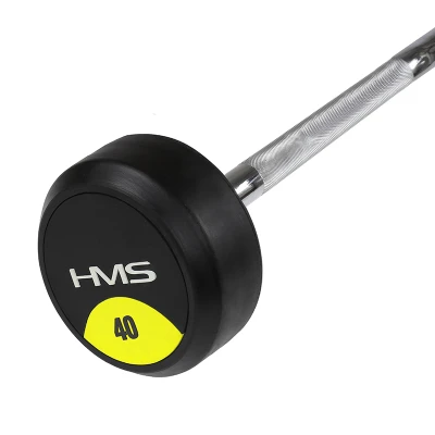 HMS PREMIUM GSG-40 černo-stříbrná 40 kg rovná obouruční činka