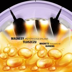 HMS Sada masážní hula hoop HHM13 se závažím, magnety a počítadlem a zeštíhlujícího pásu BR163 fialová