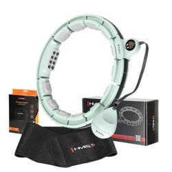 HMS Sada masážny hula hoop HHM13 so závažím, magnetmi a počítadlom a zoštíhľujúceho pásu BR163 zelená HMS Sada masážny hula hoop HHM13 so závažím, magnetmi a počítadlom a zoštíhľujúceho pásu BR163 zelená