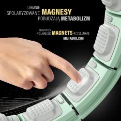 HMS Sada masážny hula hoop HHM13 so závažím, magnetmi a počítadlom a zoštíhľujúceho pásu BR163 zelená