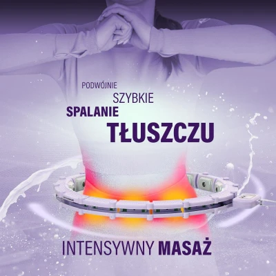 HMS Sada masážní hula hoop HHM14 se závažím a počítadlem a zeštíhlujícího pásu BR163 fialová