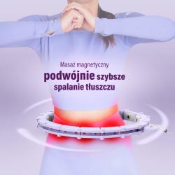 HMS Sada masážny hula hoop HHM14 so závažím a počítadlom a zoštíhľujúceho pásu BR163 fialová