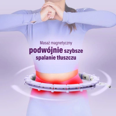 HMS Sada masážní hula hoop HHM14 se závažím a počítadlem a zeštíhlujícího pásu BR163 fialová