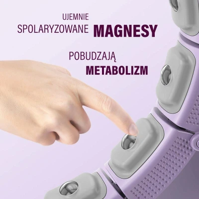 HMS Sada masážní hula hoop HHM14 se závažím a počítadlem a zeštíhlujícího pásu BR163 fialová