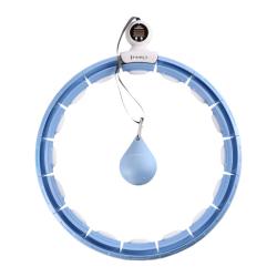 HMS Sada masážní hula hoop HHM15 se závažím, magnety a počítadlem a zeštíhlujícícho pásu BR163 modrá
