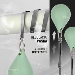 HMS Sada masážní hula hoop HHM15 se závažím, magnety a počítadlem a zeštíhlujícího pásu BR163 zelená