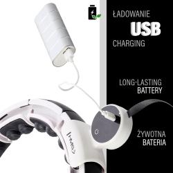 HMS Sada masážní hula hoop HHM16 bílá se závažím, magnety a počítadlem a zeštíhlujícího pásu BR163 PLUS SIZE