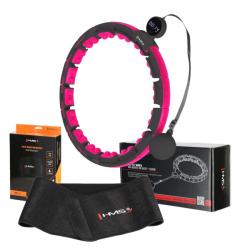 HMS Sada masážny hula hoop HHM16 čierna so závažím, magnetmi a počítadlom a zoštíhľujúceho pásu BR163 HMS Sada masážny hula hoop HHM16 čierna so závažím, magnetmi a počítadlom a zoštíhľujúceho pásu BR163
