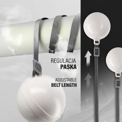 HMS Sada masážní hula hoop HHM16 se závažím, magnety a počítadlem a zeštíhlujícího pásu BR163