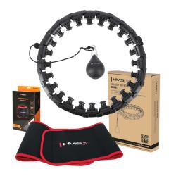 HMS Sada masážny hula hoop HHW01 so závažím a zoštíhľujúceho pásu BR163 čierna