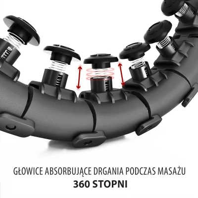 HMS Sada masážní hula hoop HHW01 se závažím a zeštíhlujícího pásu BR163 černá