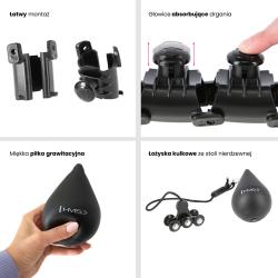 HMS Sada masážny hula hoop HHW01 so závažím a zoštíhľujúceho pásu BR163 čierna