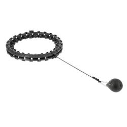 HMS Sada masážní hula hoop HHW01 se závažím a zeštíhlujícího pásu BR163 černá (VÝPRODEJ)