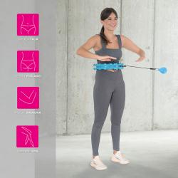 HMS Sada masážní hula hoop HHW01 se závažím a zeštíhlujícího pásu BR163 modrá