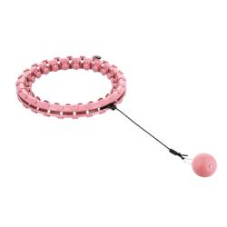 HMS Sada masážní hula hoop HHW01 se závažím a zeštíhlujícího pásu BR163 růžová