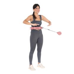 HMS Sada masážní hula hoop HHW01 se závažím a zeštíhlujícího pásu BR163 růžová