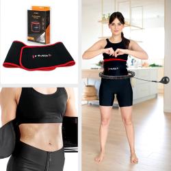 HMS Sada masážny hula hoop HHW02 so závažím a zoštíhľujúceho pásu BR163 čierna