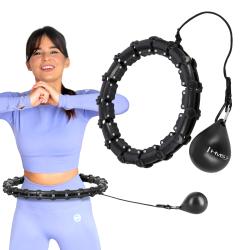 HMS Sada masážny hula hoop HHW02 so závažím a zoštíhľujúceho pásu BR163 čierna