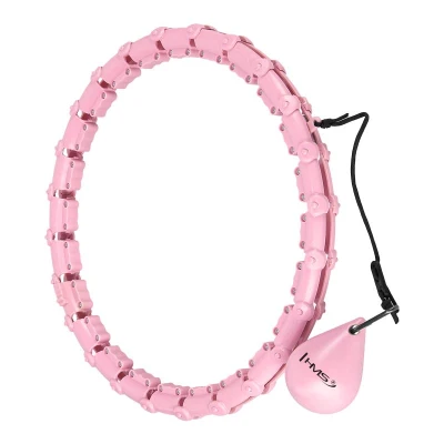 HMS Sada masážní hula hoop HHW02 se závažím a zeštíhlujícího pásu BR163 růžová