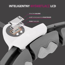 HMS Sada masážní hula hoop HHW06 černá se závažím a počítadlem a zeštíhlujícího pásu BR163 plus size