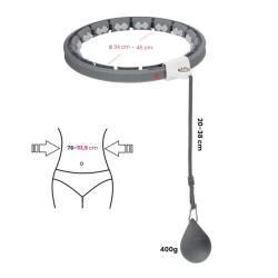 HMS Sada masážní hula hoop HHW06 se závažím a počítadlem a zeštíhlujícího pásu BR163 černá