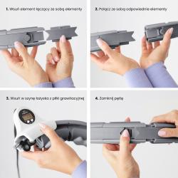 HMS Sada masážní hula hoop HHW06 se závažím a počítadlem a zeštíhlujícího pásu BR163 černá