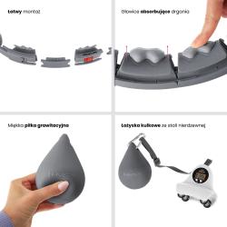 HMS Sada masážní hula hoop HHW06 se závažím a počítadlem a zeštíhlujícího pásu BR163 černá