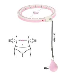 HMS Sada masážní hula hoop HHW06 se závažím a počítadlem a zeštíhlujícího pásu BR163 růžová