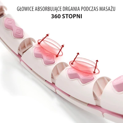 HMS Sada masážní hula hoop HHW06 se závažím a počítadlem a zeštíhlujícího pásu BR163 růžová