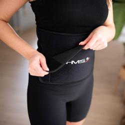HMS Sada masážní hula hoop HHW06 zelená se závažím a počítadlem a zeštíhlujícího pásu BR163 plus size