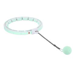HMS Sada masážní hula hoop HHW06 zelená se závažím a počítadlem a zeštíhlujícího pásu BR163 plus size