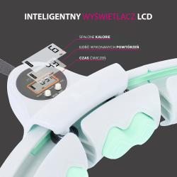 HMS Sada masážní hula hoop HHW06 zelená se závažím a počítadlem a zeštíhlujícího pásu BR163 plus size