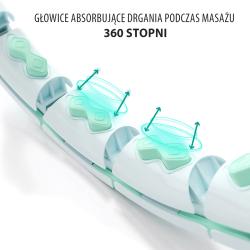 HMS Sada masážní hula hoop HHW06 zelená se závažím a počítadlem a zeštíhlujícího pásu BR163 plus size