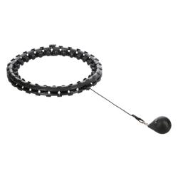 HMS Sada masážní hula hoop HHW12 PLUS Size se závažím a zeštíhlujícího pásu BR163 černá