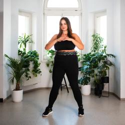 HMS Sada masážny hula hoop HHW12 PLUS Size so závažím a zoštíhľujúceho pásu BR163 čierna