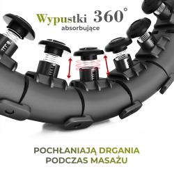 HMS Sada masážny hula hoop HHW12 PLUS Size so závažím a zoštíhľujúceho pásu BR163 čierna