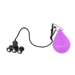 HMS Sada masážny hula hoop HHW12 PLUS Size so závažím a zoštíhľujúceho pásu BR163 fialová