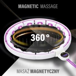 HMS Sada masážní hula hoop se závažím HHM17 a zeštíhlujícího pásu BR163 bílá/fialová