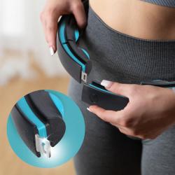 HMS Sada masážní hula hoop se závažím HHM17 a zeštíhlujícího pásu BR163 černá/tyrkysová