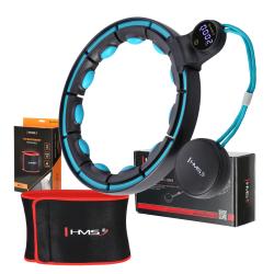 HMS Sada masážny hula hoop so závažím HHM17 a zoštíhľujúceho pásu BR163 čierna/tyrkysová HMS Sada masážny hula hoop so závažím HHM17 a zoštíhľujúceho pásu BR163 čierna/tyrkysová