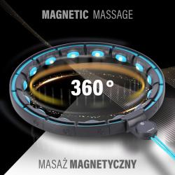 HMS Sada masážní hula hoop se závažím HHM17 a zeštíhlujícího pásu BR163 černá/tyrkysová