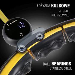 HMS Sada masážní hula hoop se závažím HHM21 a zeštíhlujícího pásu BR1313 černá/žlutá