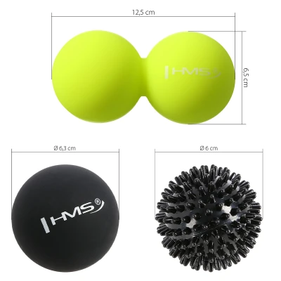 HMS Sada masážních míčků Lacrosse Ball BLS01