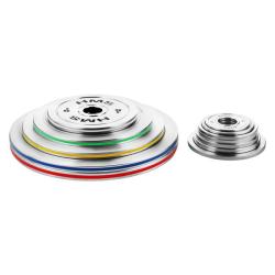 HMS Sada ocelových olympijských kotoučů TOS 2 x 0,25 - 1,25 kg (6 kg)