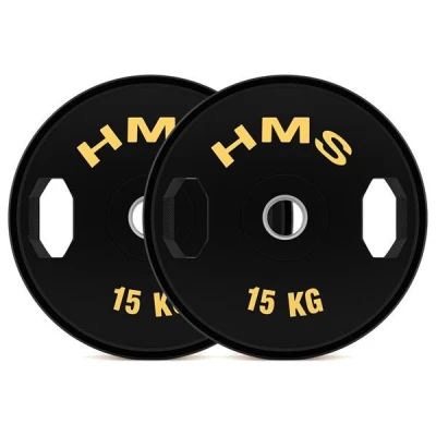 HMS TOG15 2 x 15 kg pogumovaná sada olympijských kotoučů