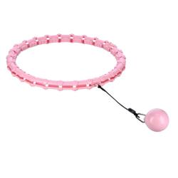 HMS Sada růžové masážní Hula Hoop se závažím HHW11 a zeštíhlujícího bederního pásu HMS BR163 PLUS SIZE