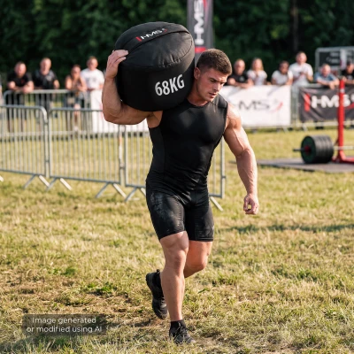HMS Sandbag Strongman WSN68 černý 1-68 kg prázdný posilovací vak