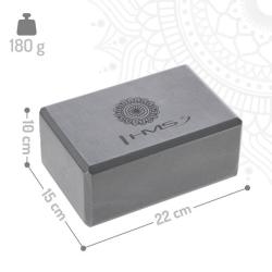 HMS Šedá sada na jógu - podložka YM10, jóga blok KJ02 a popruh SJ02